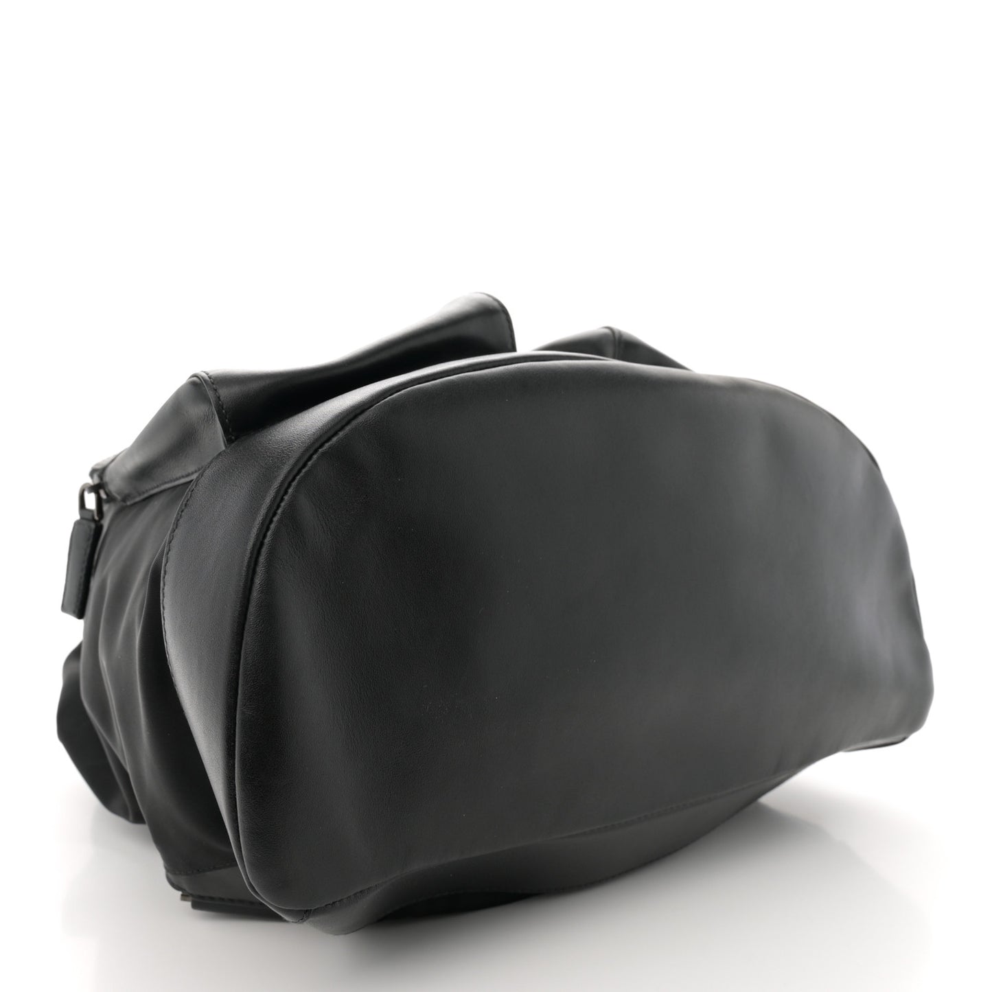 Tessuto Nylon Soft Calfskin Pocket Backpack Black