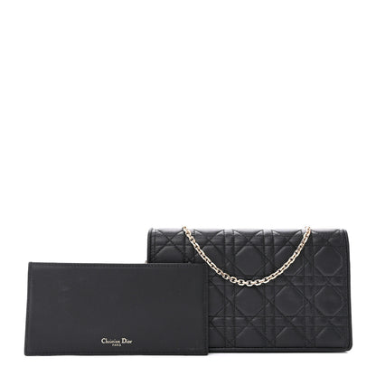 Christian Dior Lambskin Cannage Lady Dior Pouch Black 3 of 20