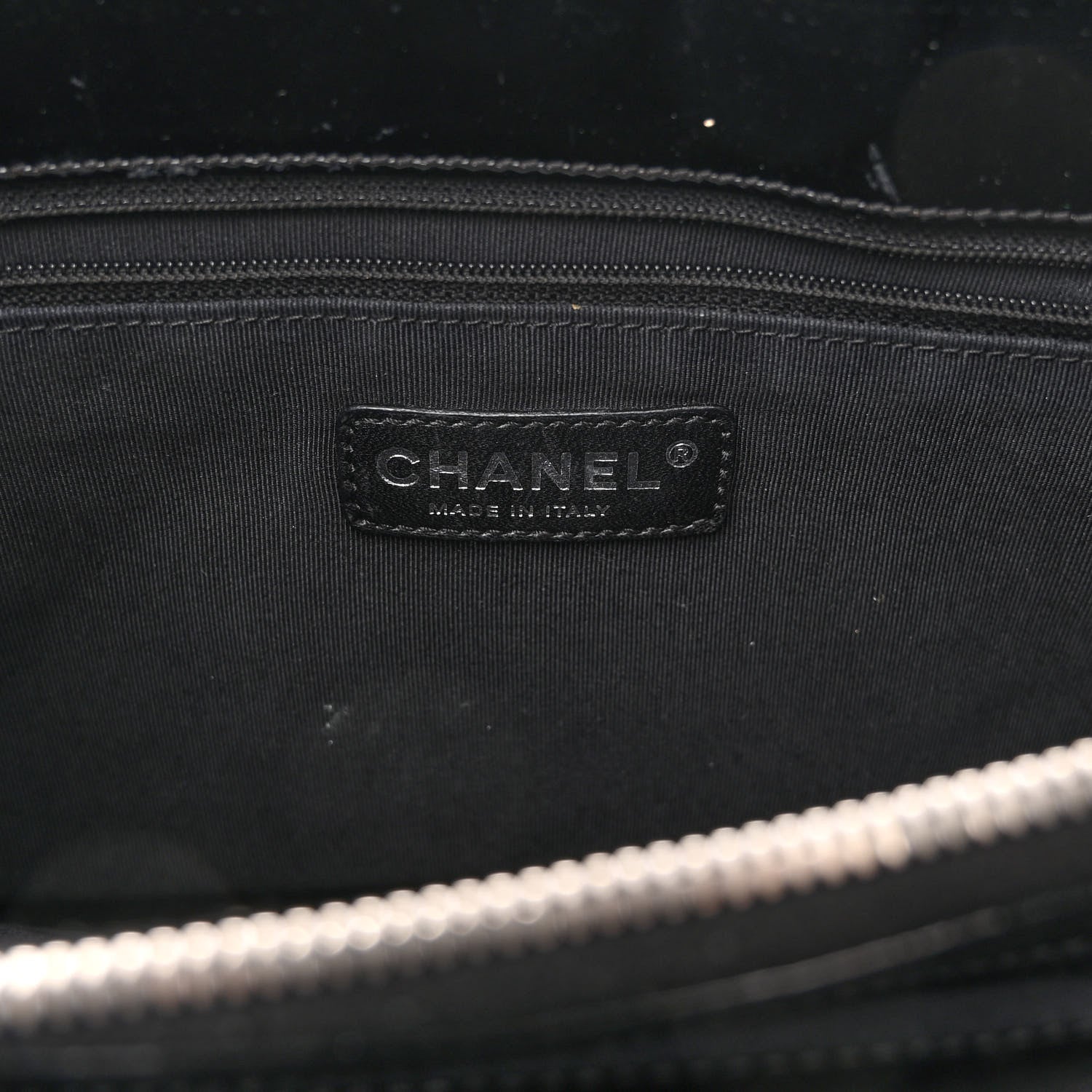 Chanel Patent Quilted Grand Shopping Tote GST Black 7 of 11