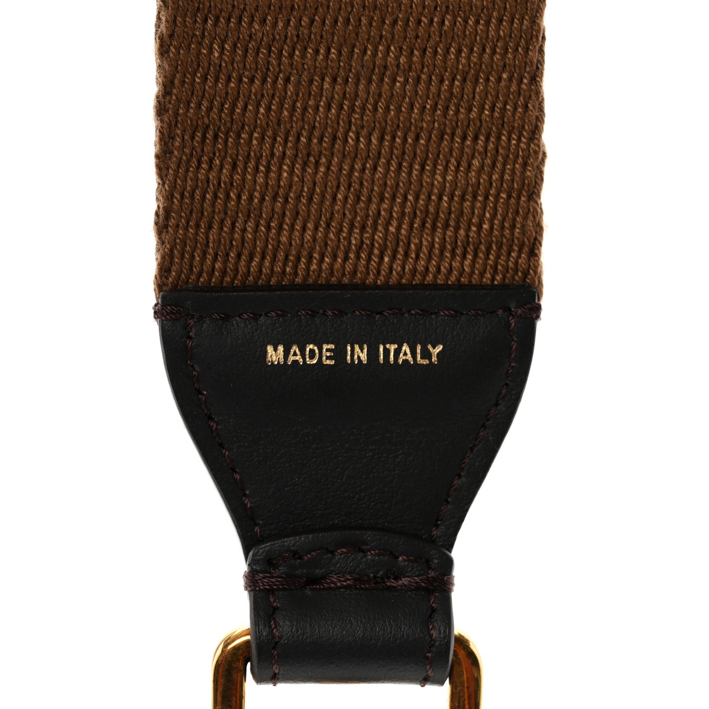 Ribbon Vitello Seta FF 1974 Adjustable Strap You Fango Marrone Black