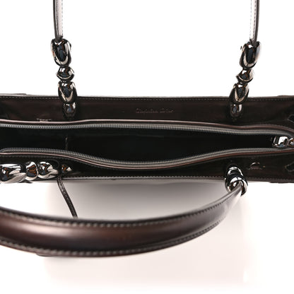 Christian Dior Patent Medium Malice Tote Brown 5 of 11