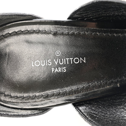 Louis Vuitton Patent Calfskin Monogram Studded Star Trail Sandal 40 Black 7 of 14