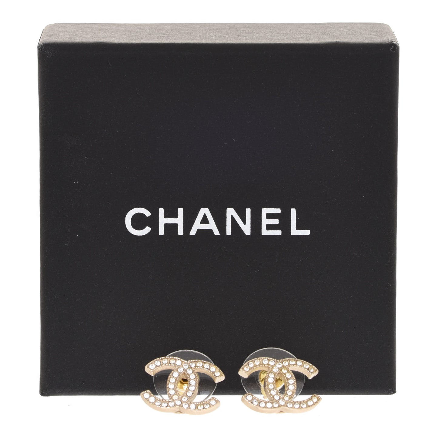 Crystal CC Earrings Gold