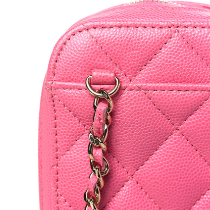 Chanel Caviar Quilted Phone Holder Wallet On Chain WOC Pink 11 of 11
