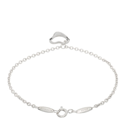 Tiffany Sterling Silver Elsa Peretti Open Heart Charm Bracelet 2 of 3