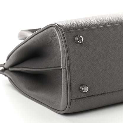 Gucci Grainy Calfskin Small Zumi Top Handle Bag Dusty Grey 8 of 9