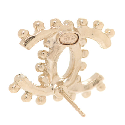 Chanel Crystal CC Earrings Gold 4 of 5