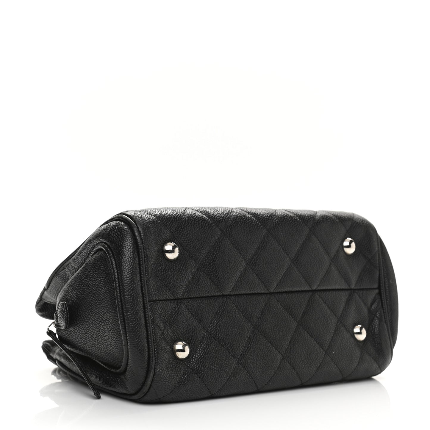 Caviar Quilted Tote Black