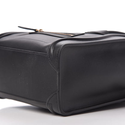 Celine Smooth Calfskin Nano Luggage Black 7 of 9