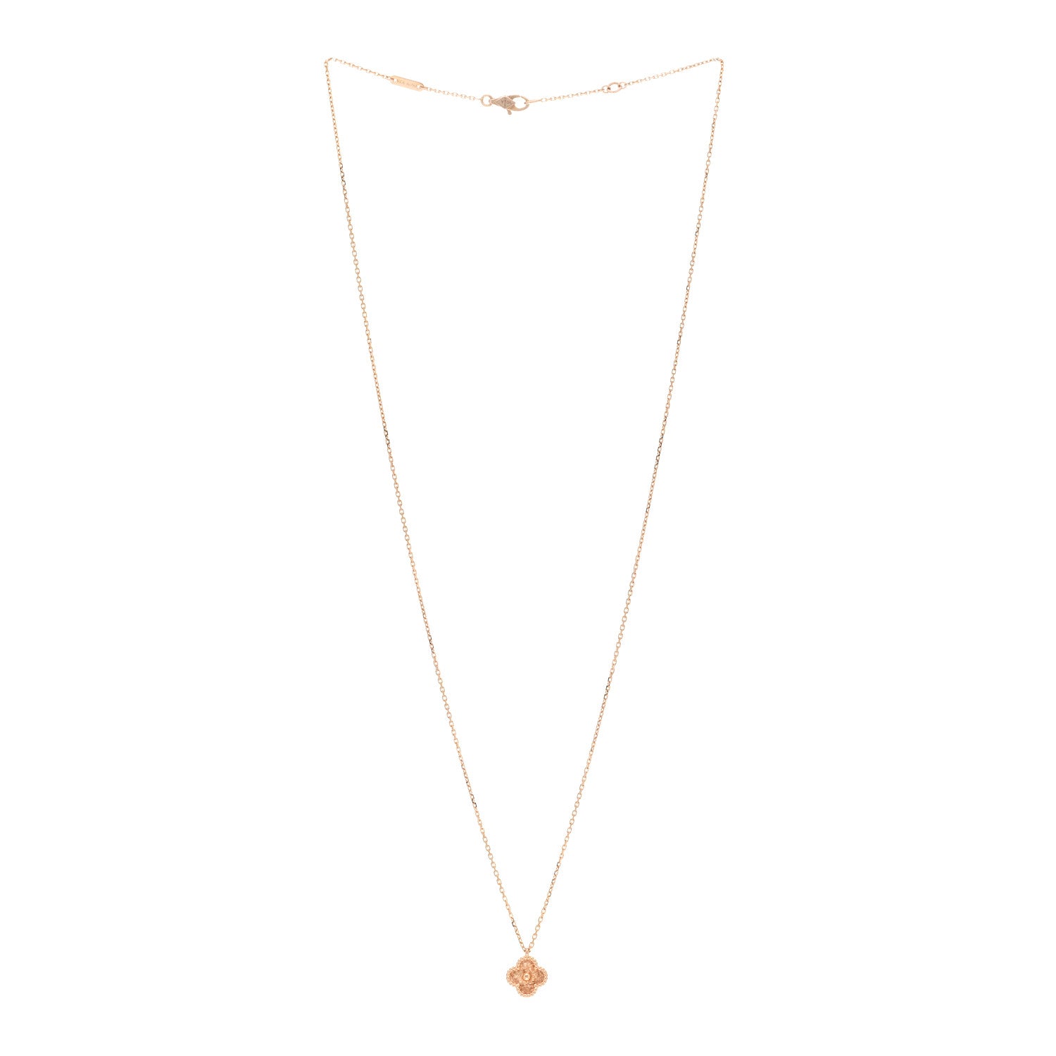 Van Cleef & Arpels 18K Rose Gold Sweet Alhambra Pendant Necklace 3 of 6