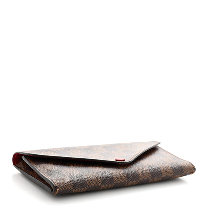 Louis Vuitton Damier Ebene Josephine Wallet Red 5 of 15