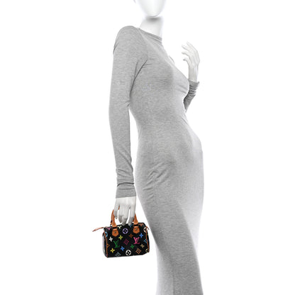 Louis Vuitton Monogram Multicolor Mini Sac HL Speedy Black 2 of 9