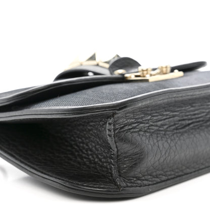 Valentino Garavani Denim Small Glam Lock Rockstud Flap Deep Denim 9 of 10