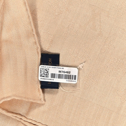 Louis Vuitton Silk Cashmere Monogram My Everything Shawl XS Beige 3 of 3