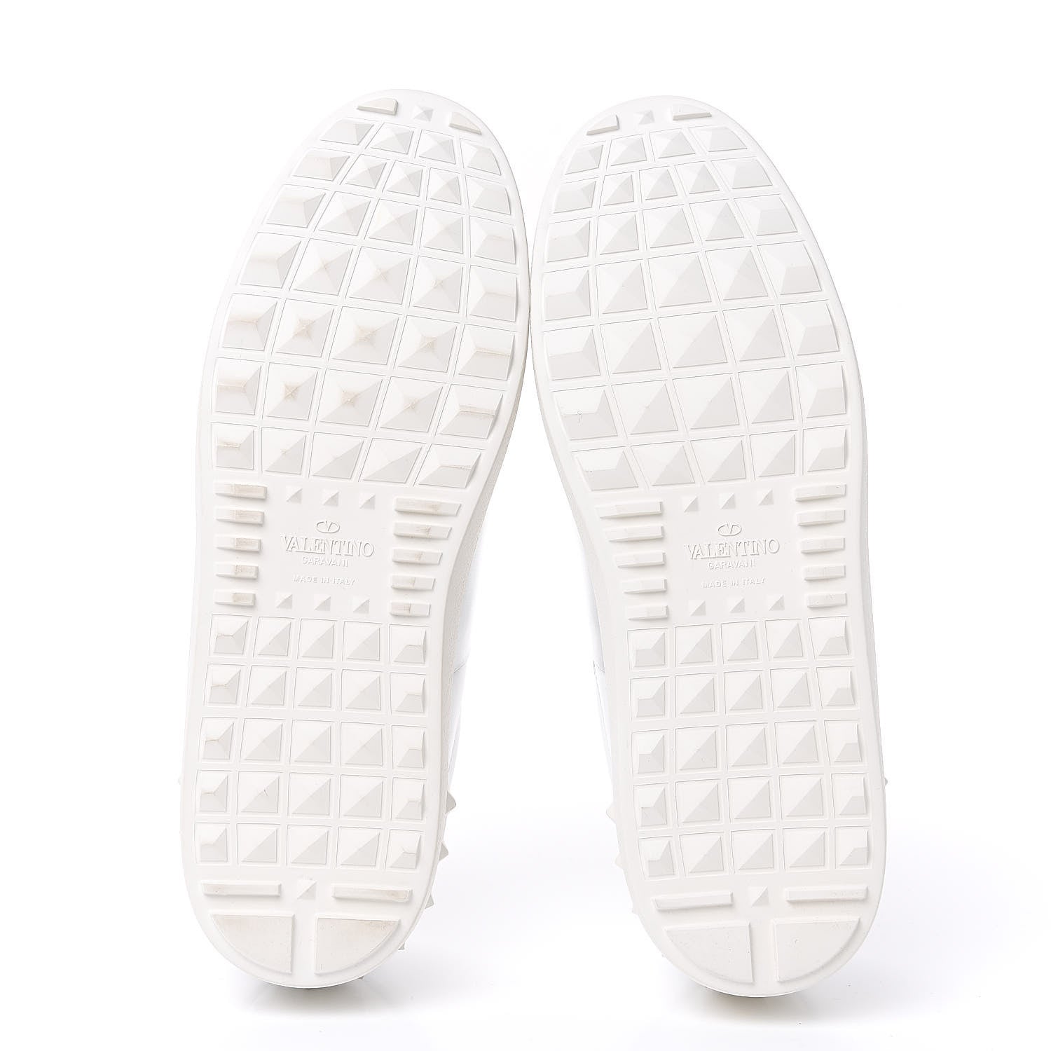Valentino Garavani Calfskin Rockstud Open Sneakers 40 White Pewter 5 of 9