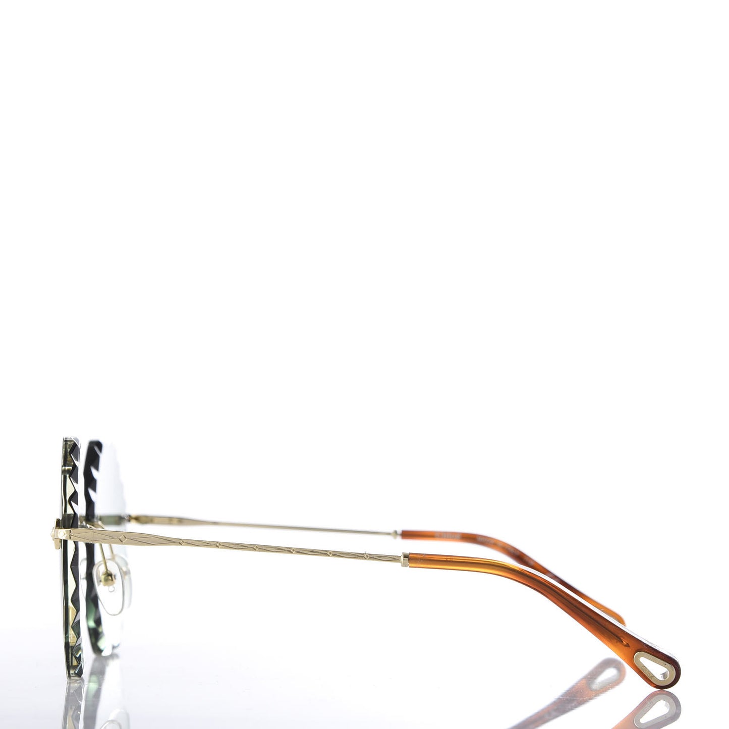 Rosie Bevelled Round Sunglasses CE143S Green