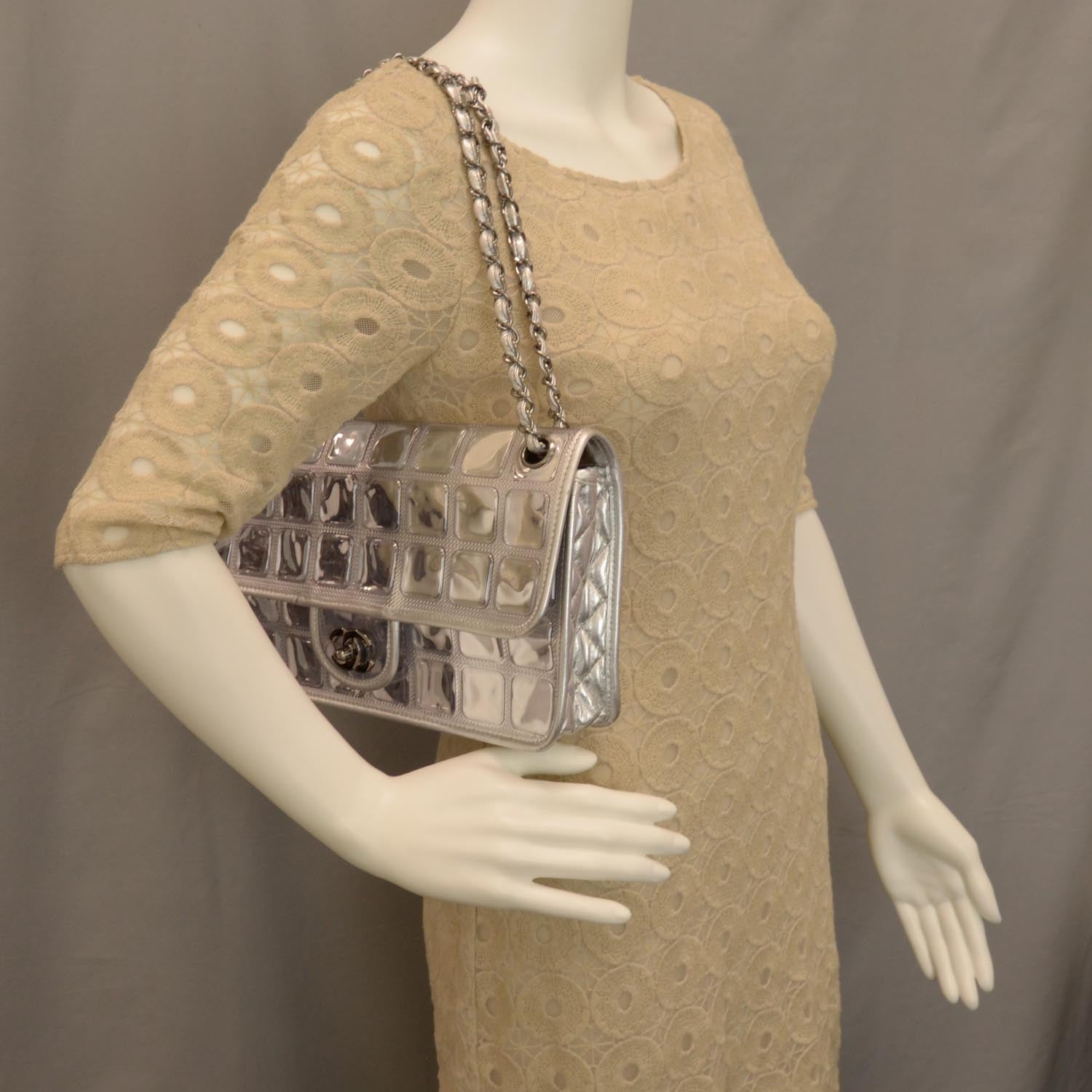 Chanel Vinyl Ice Cube Large Flap Bag 2 of 8