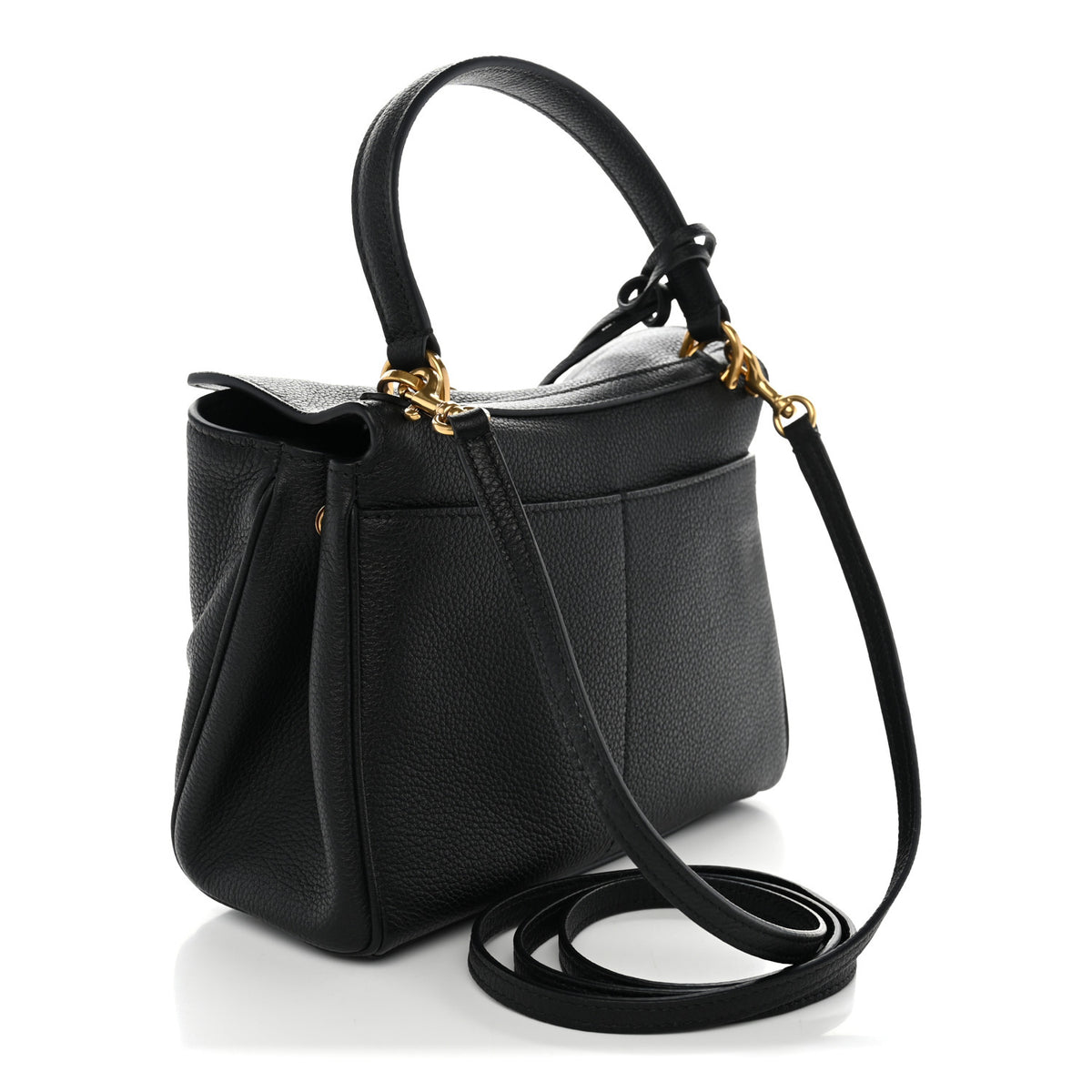 Balenciaga Natural Smooth Calfskin Mini Rodeo Top Handle Handbag Black 3 of 10