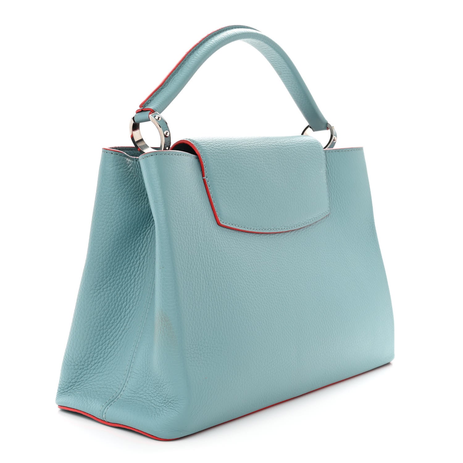 Louis Vuitton Taurillon Capucines GM Ciel Rubis 3 of 14