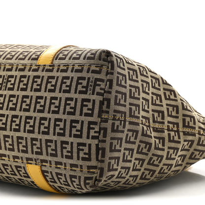 Fendi Zucchino Charm Large Shopper Tote Yellow 10 of 18