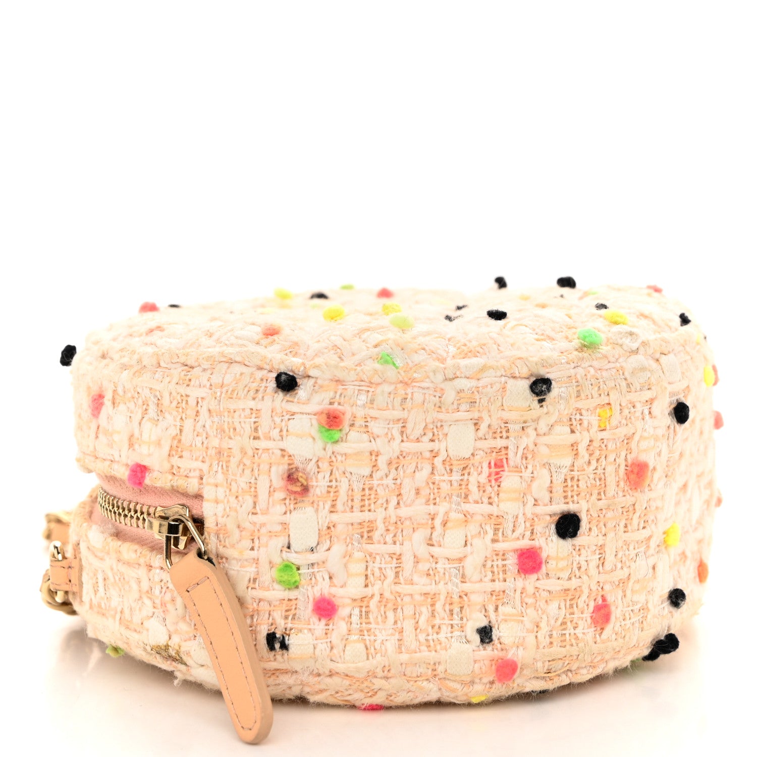Chanel Candy Cotton Tweed Beach Ball Quilted Round Clutch With Chain Multicolor 4 of 10