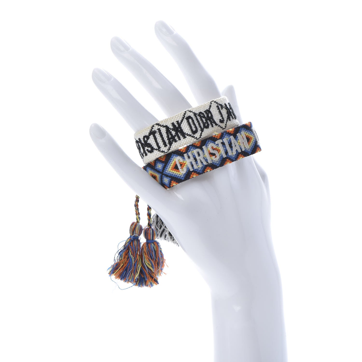 Christian Dior Woven Cotton J'Adior Friendship Bracelet Set White Multicolor 2 of 7