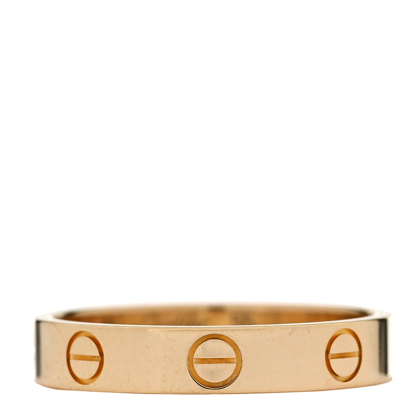 18K Yellow Gold 3.5mm LOVE Wedding Band Ring 55 7.25