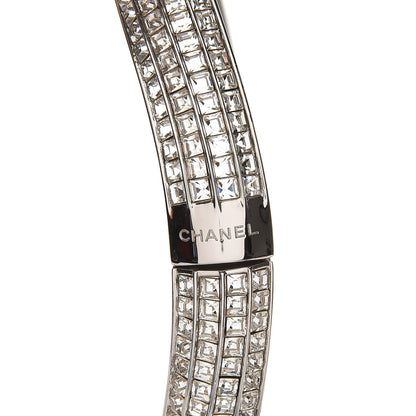 Chanel Crystal Choker Necklace Silver 4 of 5