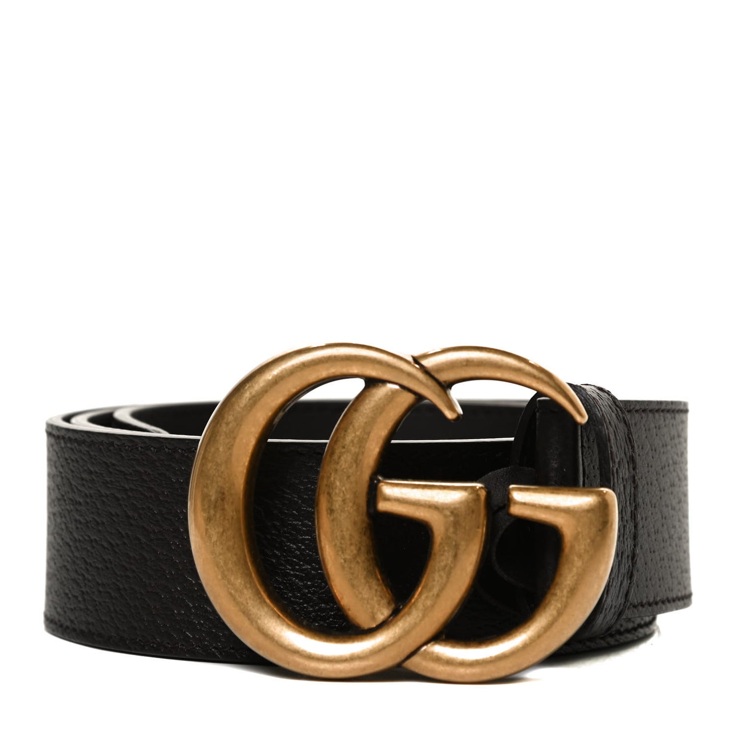 Textured Dollar Calfskin Double G 40mm Belt 90 36 Dark Cocoa