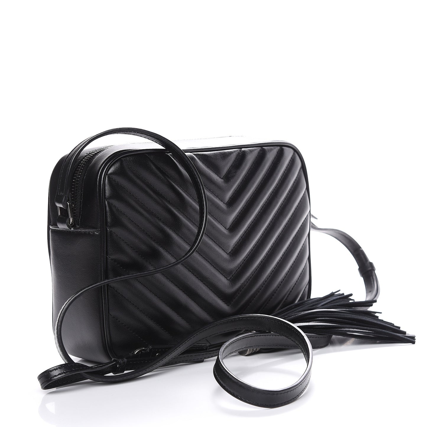 Calfskin Matelasse Monogram Lou Camera Bag Black