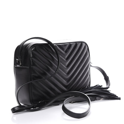 Saint Laurent Calfskin Matelasse Monogram Lou Camera Bag Black 3 of 10