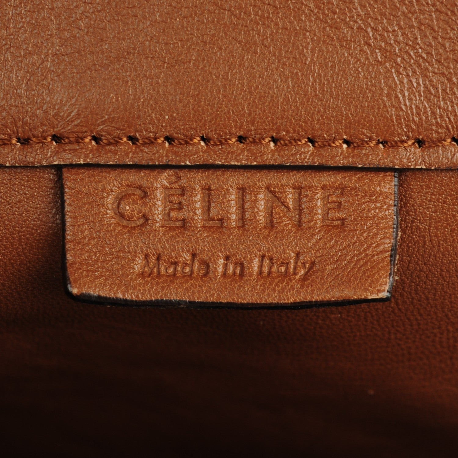 Celine Lambskin Vertical Zip Gusset Cabas Camel 6 of 9