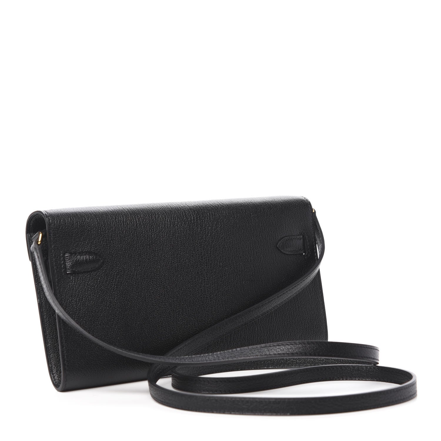 Hermes Chevre Mysore Kelly Wallet To Go Black 4 of 8