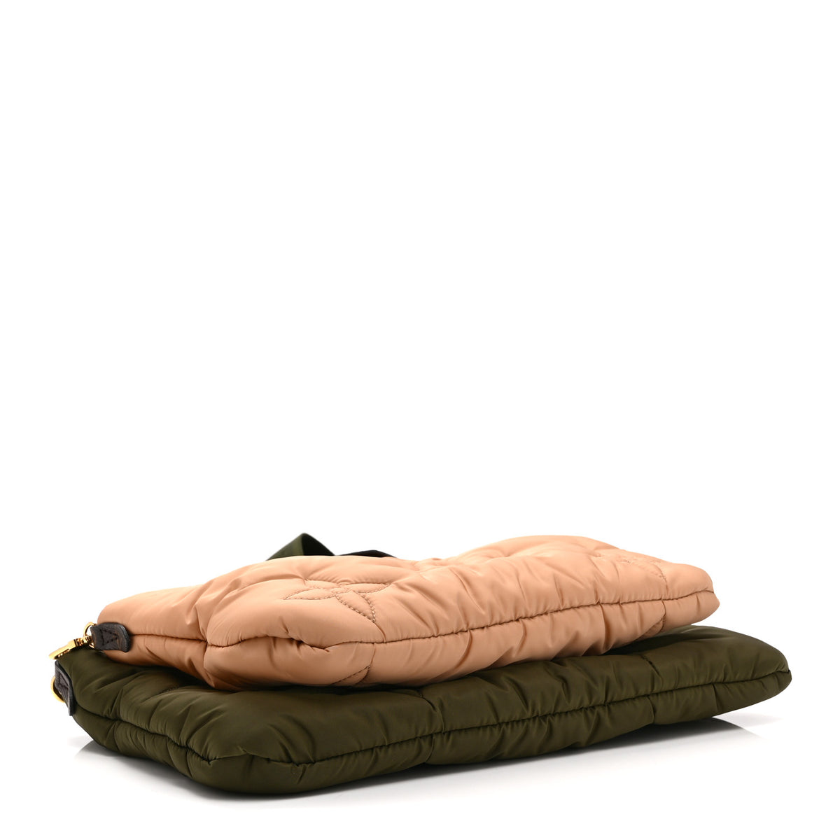 Econyl Monogram Pillow Maxi Multi Pochette Accessories Kaki Beige