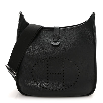 Hermes Taurillon Clemence EVELYNE III Black 1 of 10