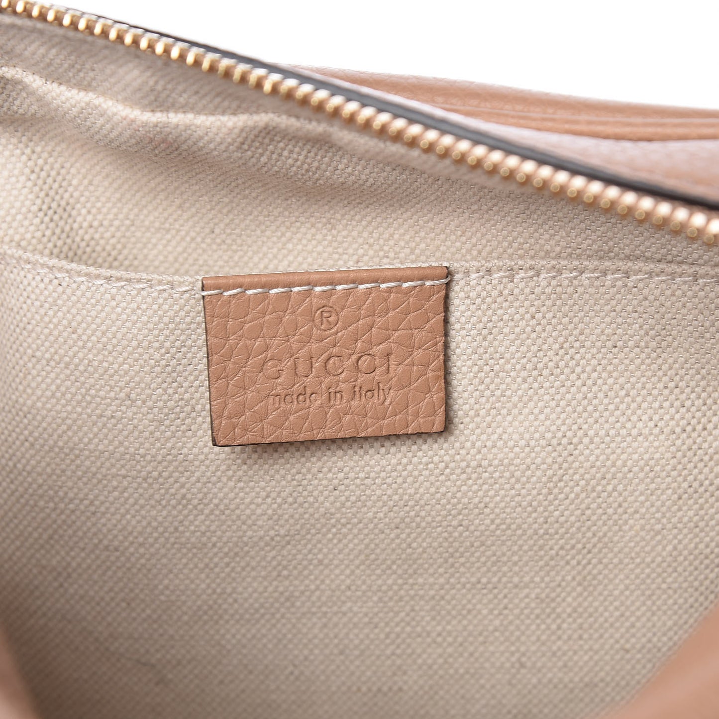 Pebbled Calfskin Small Soho Disco Bag Camelia