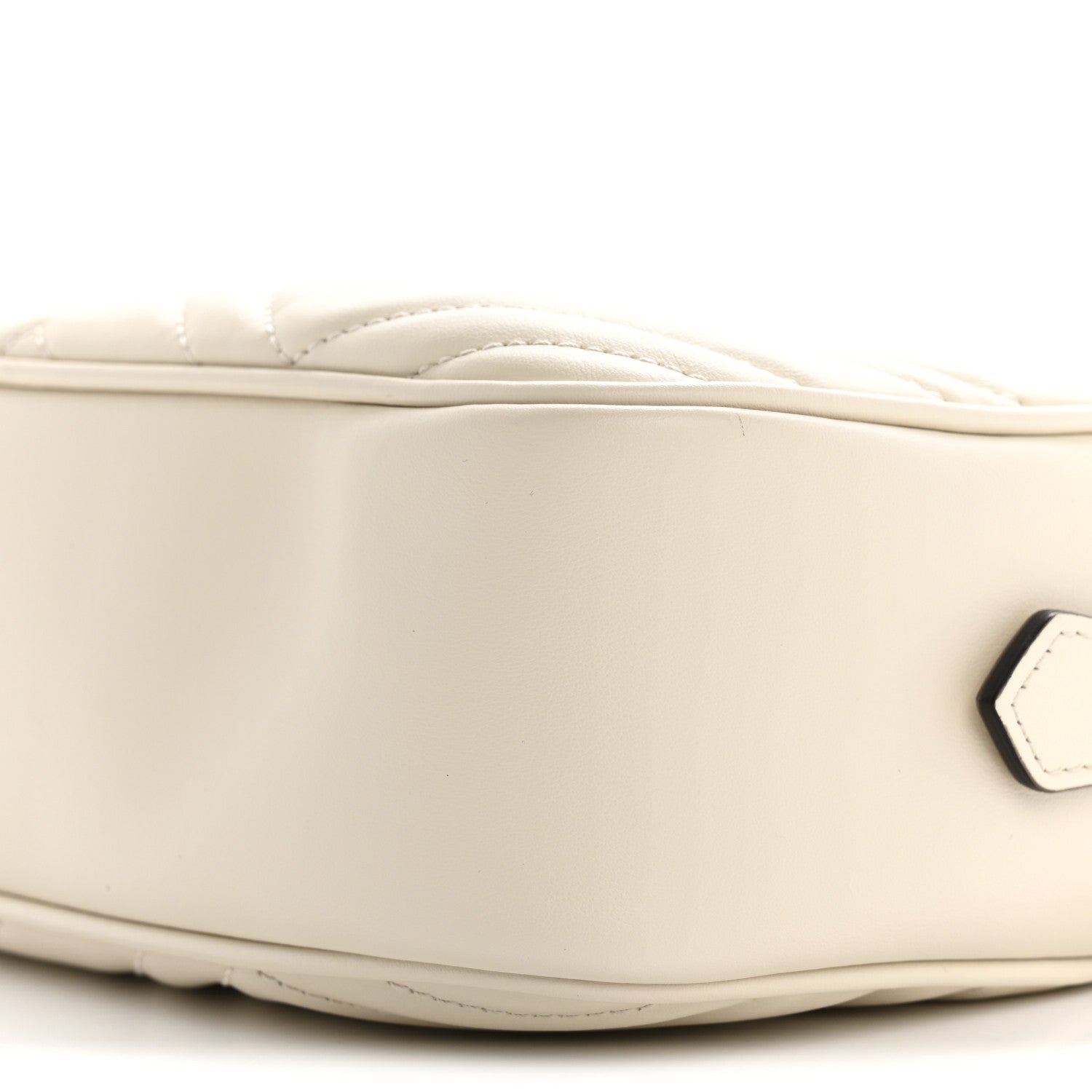 Gucci Calfskin Matelasse Small GG Marmont Chain Shoulder Bag White 10 of 10