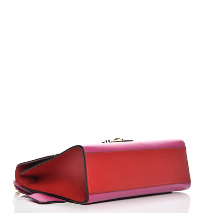 Gucci Moon Calfskin Bi-Color Medium Padlock Shoulder Bag New Rosette Hibiscus Red 5 of 8