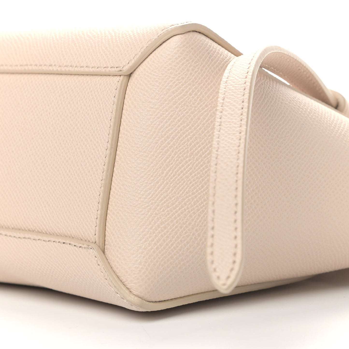 Grained Calfskin Nano Belt Bag Powder