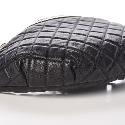 Chanel Calfskin Quilted Banane Waist Bag Fanny Pack Black 5 of 9