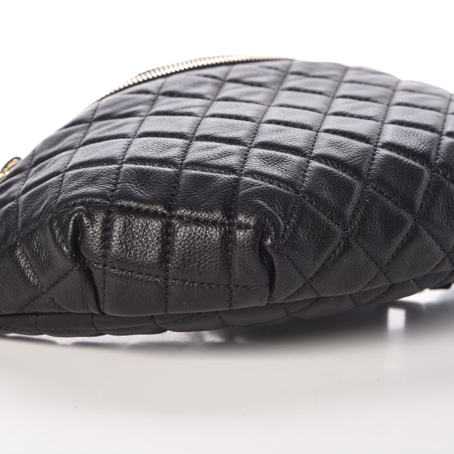 Chanel Calfskin Quilted Banane Waist Bag Fanny Pack Black 5 of 9