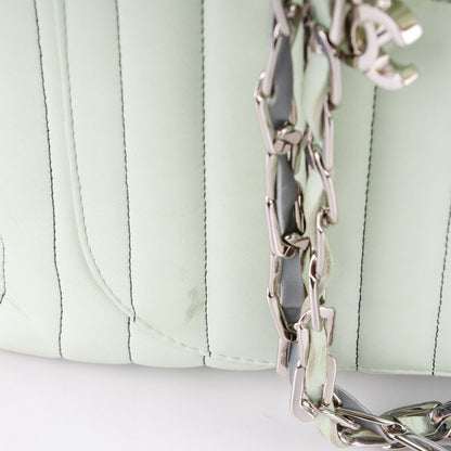 Chanel Lambskin Vertical Quilted Large Mademoiselle Tote Light Green 8 of 16