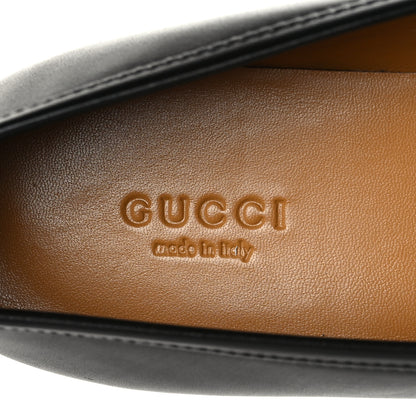 Gucci Calfskin Womens Jordaan Loafers 38 Black 7 of 8