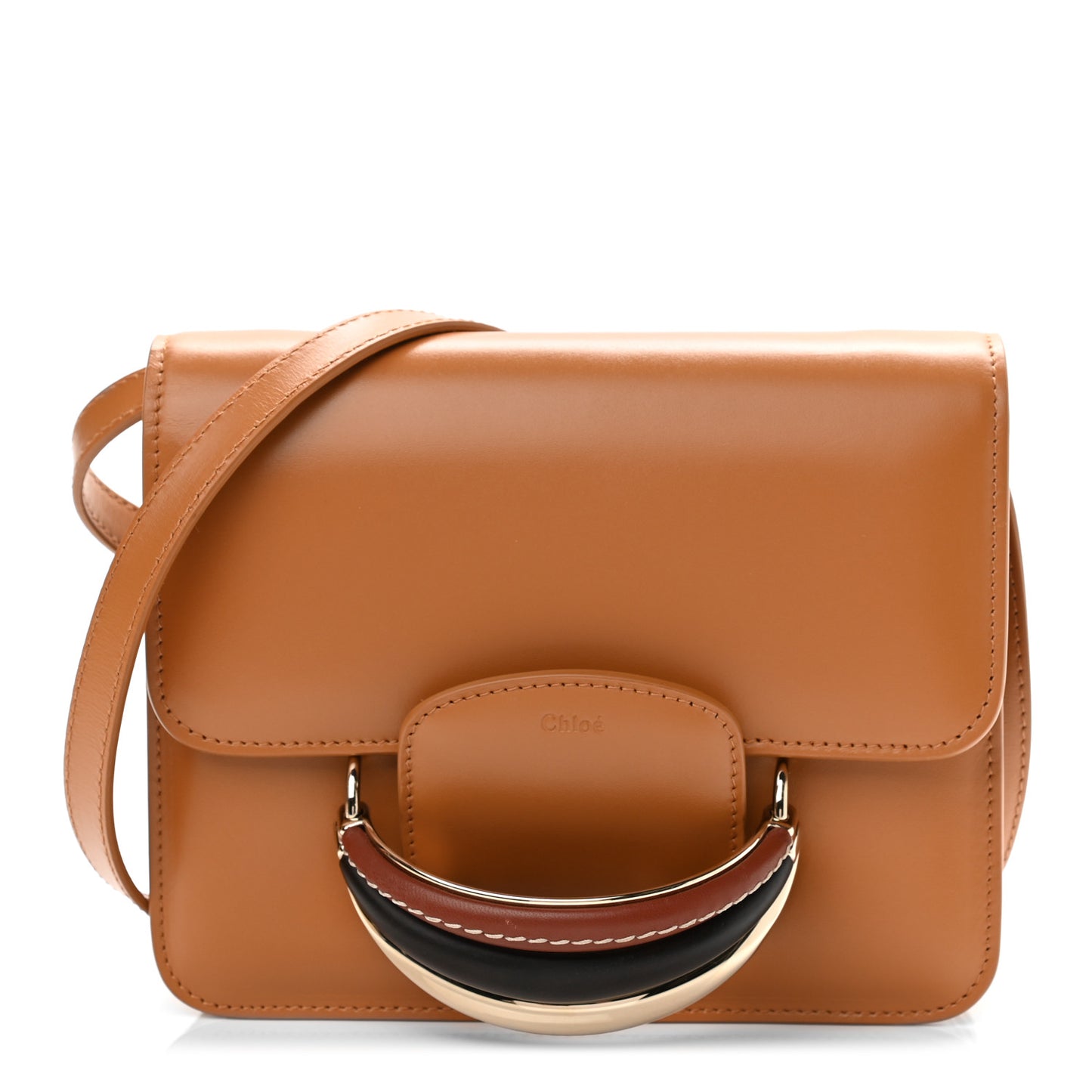 Calfskin Kattie Shoulder Bag Autumnal Brown