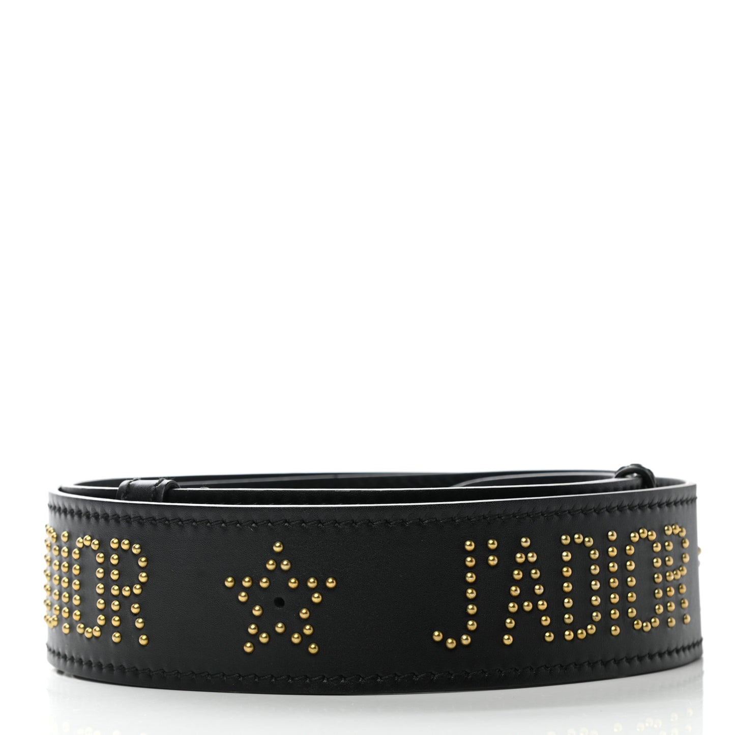 Calfskin Studded J’Adior Shoulder Strap Black