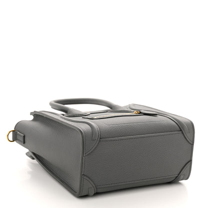 Celine Baby Drummed Calfskin Nano Luggage Kohl 4 of 11