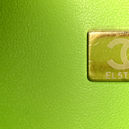 Chanel Lambskin Quilted Rainbow CC Medium Double Flap Neon Green Neon Green 8 of 12