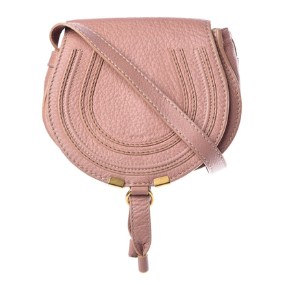 Chloe Grained Calfskin Small Marcie Saddle Bag Anemone Pink 1 of 11