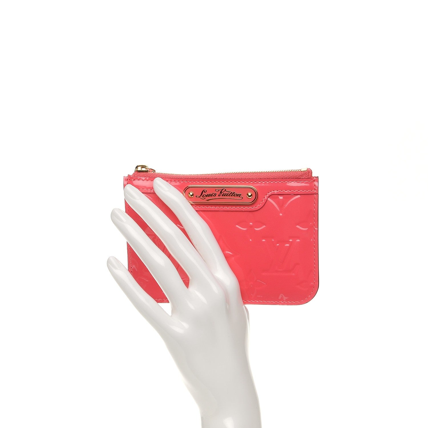 Louis Vuitton Vernis Key Pouch Rose Litchi 2 of 8