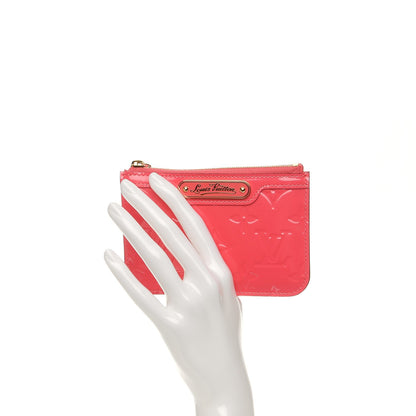 Louis Vuitton Vernis Key Pouch Rose Litchi 2 of 8